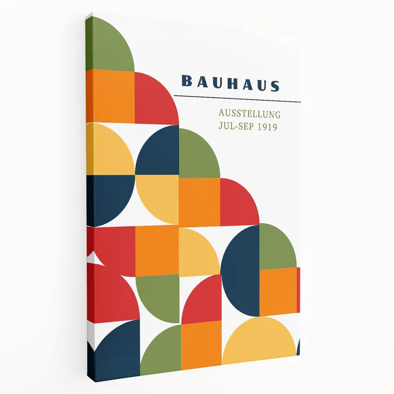 Geometric Bohemian Wall Art | Eclectic Bauhaus Boho Decor Canvas Print Money Back Guarantee