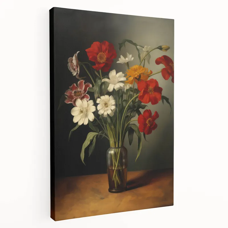 Electric Floral Still Life Canvas – Bold Modern Art Print Get Yours