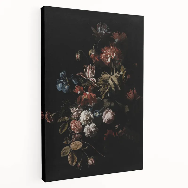 Today Only Dramatic Dark Floral Art: Moody Bouquet Wall Print for Interior Decor