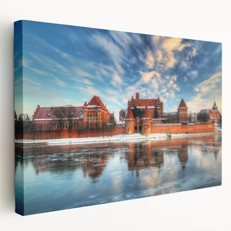 Poland Wall Art - Majestic Malbork Castle Reflected in Water Buy Online