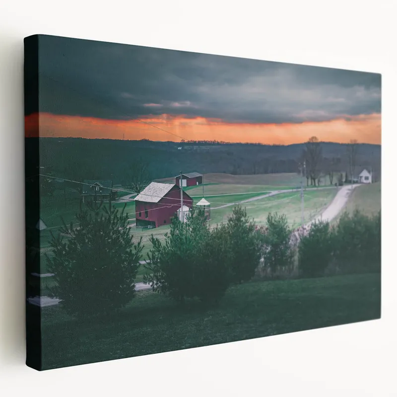 Today Only Pennsylvania State Art - Red Barn Sunset Scenic Pennsylvania Photography
