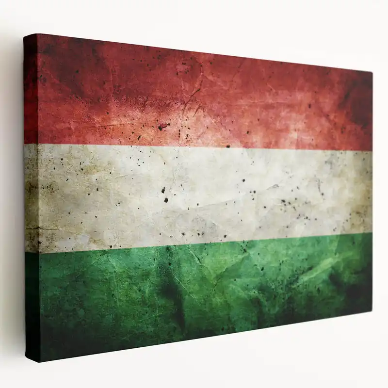 Hot Deal Hungarian Art Prints - Hungary Travel Posters of Vintage Flag Design