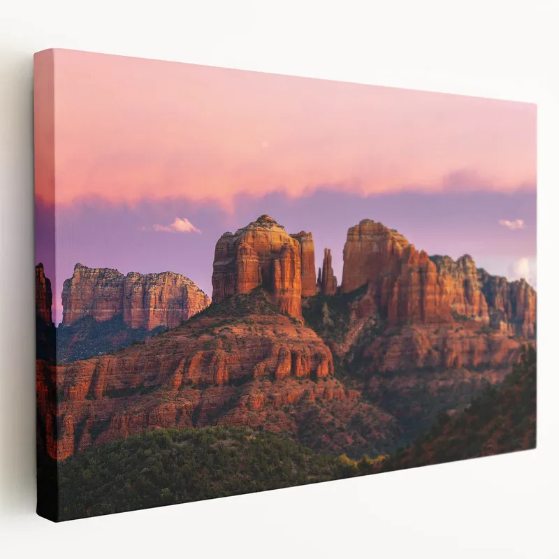 Hot Deal Scenic Sedona Prints - Sunset Over Cathedral Rock Arizona Desert Art