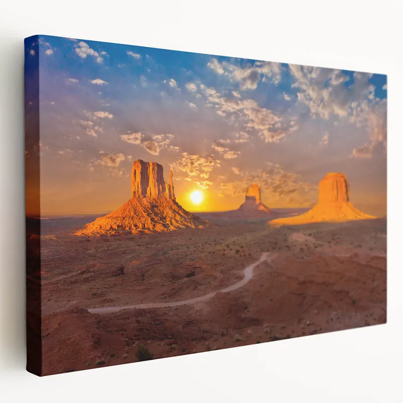 Same Day Shipping Sunset Monument Valley Art – Arizona Landscape Paintings Sedona Wall Art