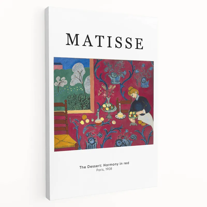 Warranty Included Henri Matisse Art Prints – Harmony in Red Canvas Wall Art – Fauvism Icon