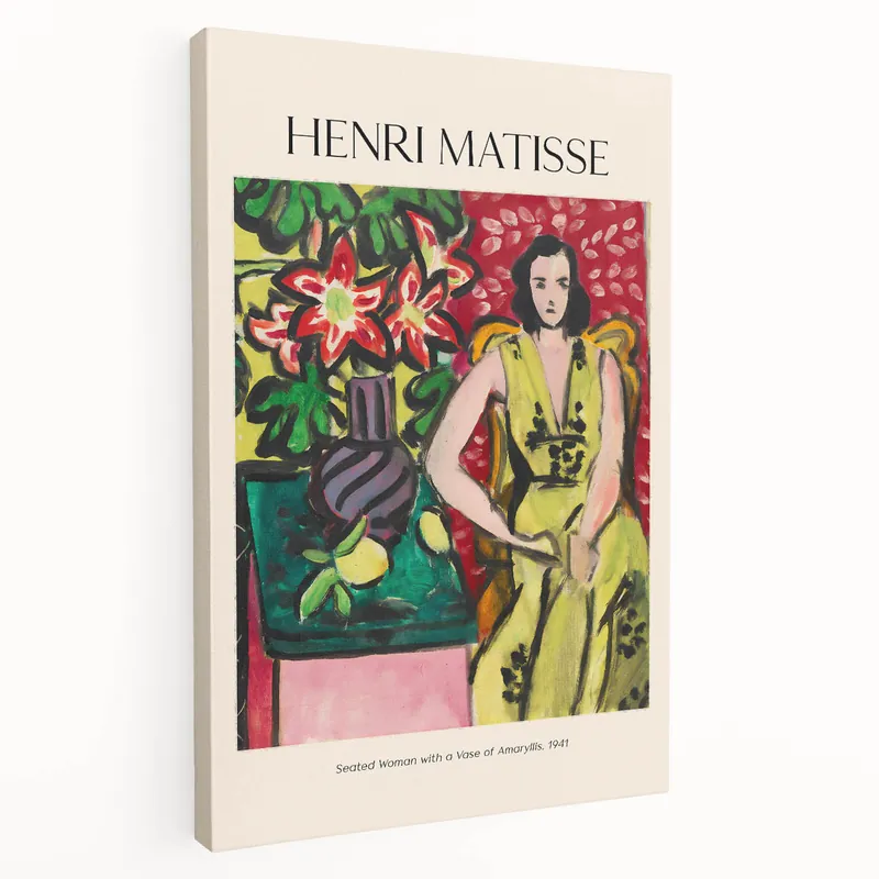 Hot Picks Henri Matisse Art Prints – Seated Woman with Vase, 1941 – Matisse Canvas Wall Art