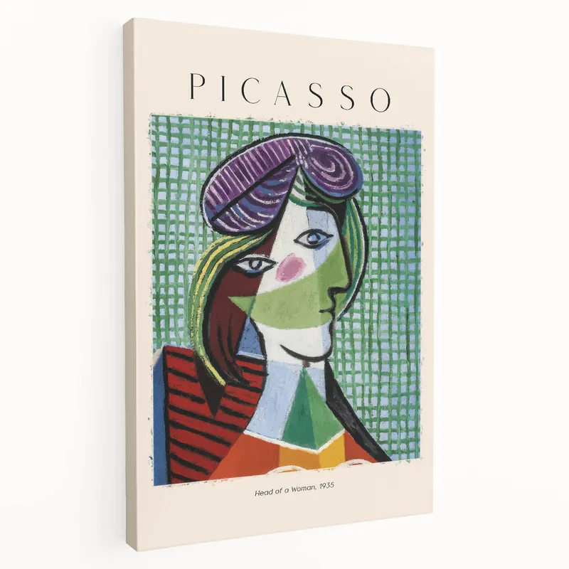 Picasso Wall Art | Head of a Woman | Cubist Abstract Canvas Art Print Special Offer