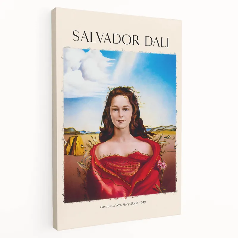 Salvador Dali Wall Art – Portrait of Mary Sigall Surrealist Canvas Prints Genuine