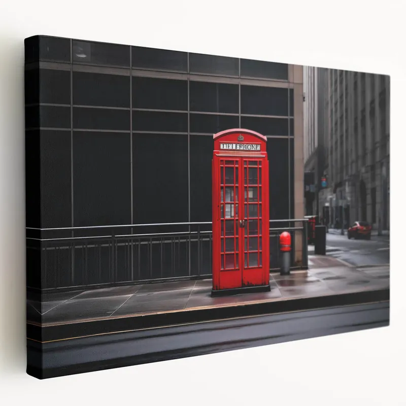 Warranty Included London Street Art Canvas - Iconic Red Booth