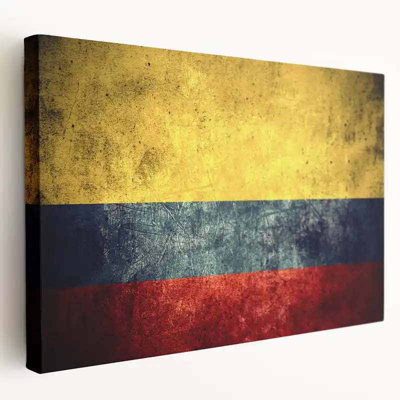 Colombia Photography Art - Rustic Colombian Flag South America Decor While Supplies Last