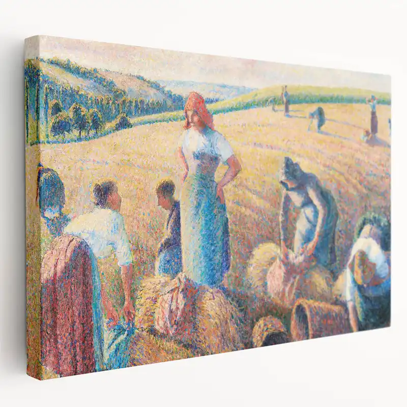 Camille Pissarro Art - Harvest Scene | French Impressionist Canvas Print Exclusive
