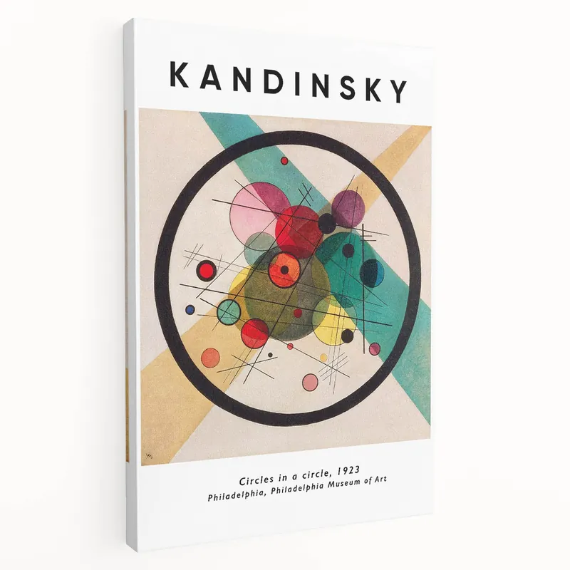 Wassily Kandinsky Art - Circles in a Circle - Modern Abstract Wall Art Warranty Included