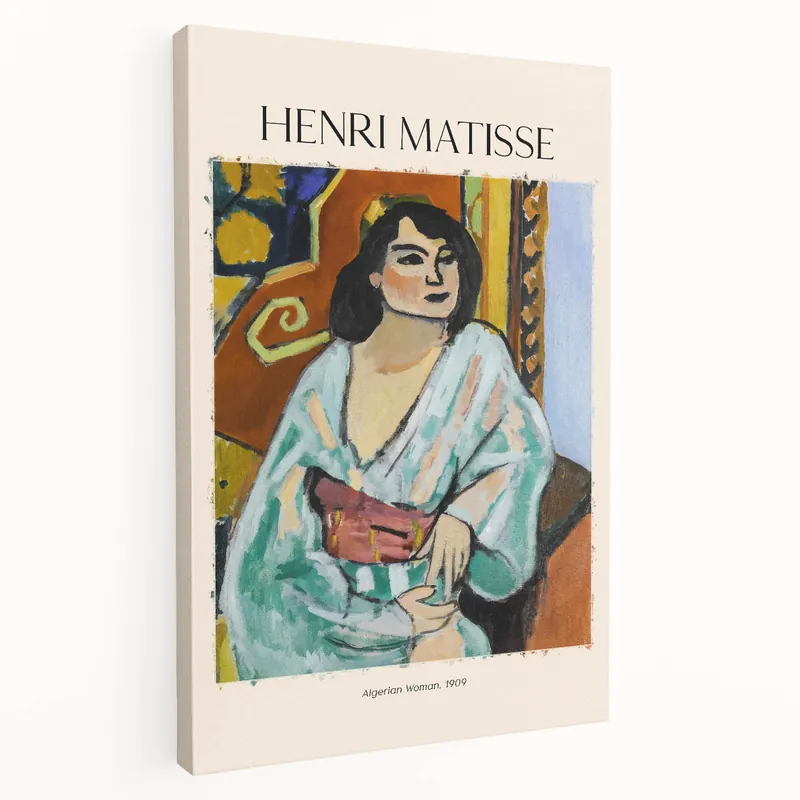 Henri Matisse Art Prints - Algerian Woman Canvas Wall Art Modernism Print Holiday Sale