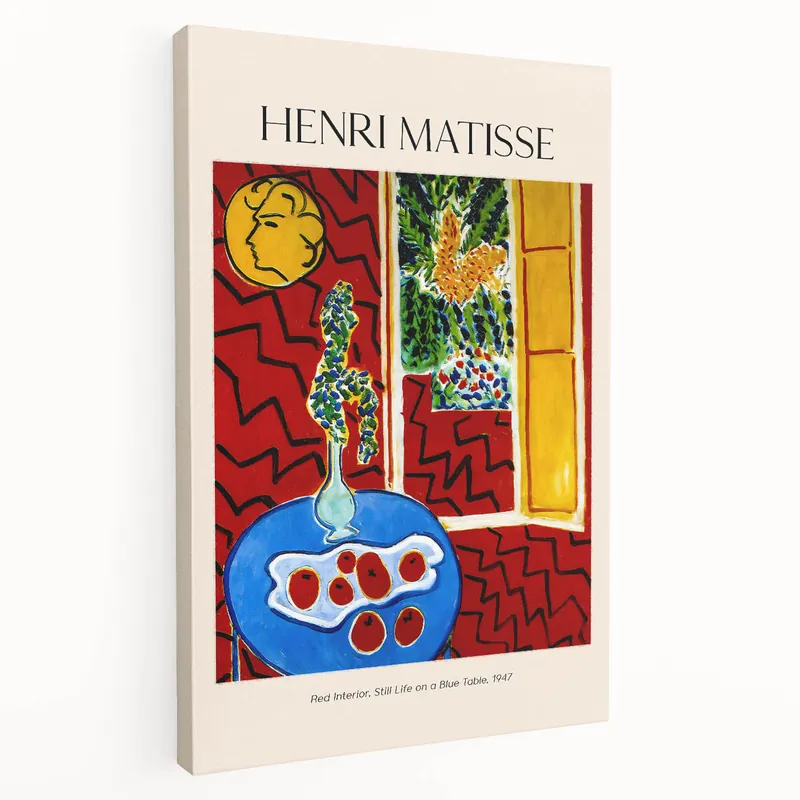 Matisse Canvas Wall Art - Red Interior Still Life Fauvism Art Print Buy Online