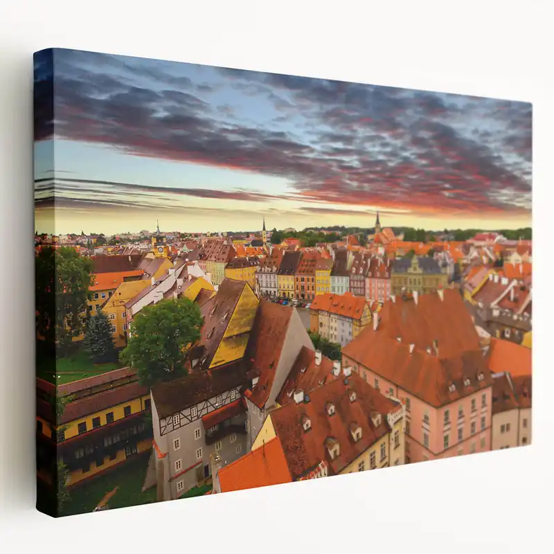 Czech Republic Wall Art – Scenic Czech Landscapes of Rooftop Views Secure Checkout