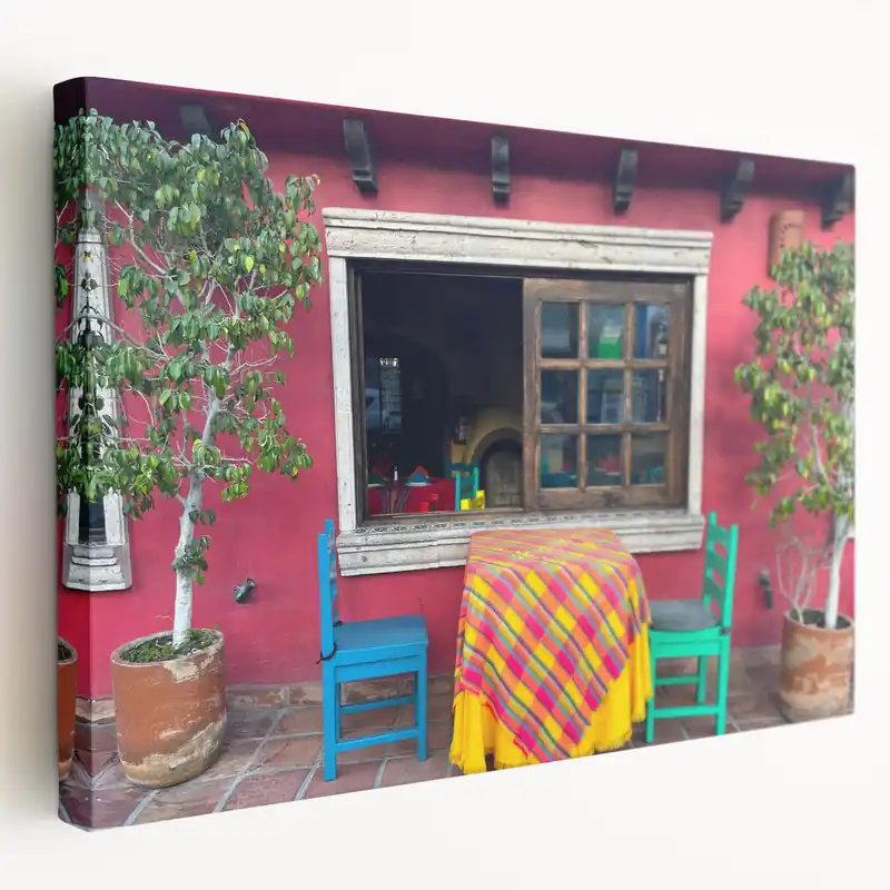 Colorful Cabo San Lucas Patio Wall Art - Vibrant Mexican Decor Print High Quality