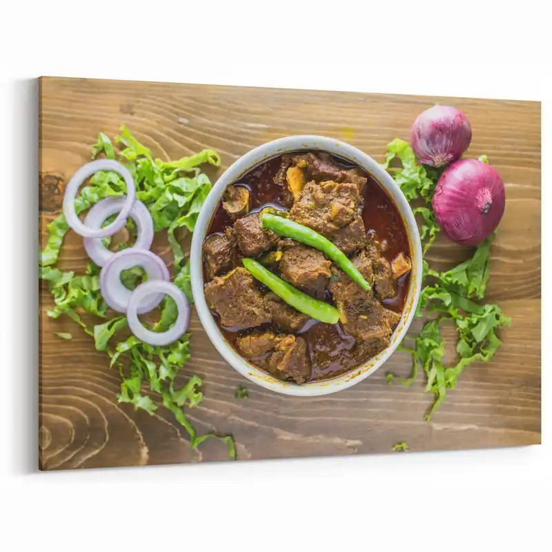 Top Pick Traditional Bangladeshi Cuisine - Vibrant Food Photography Canvas Wall Art