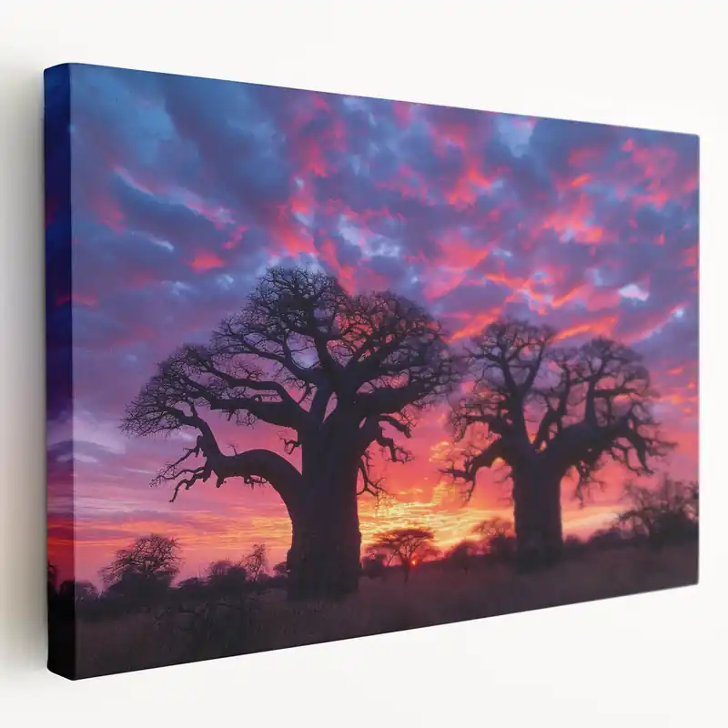 Buy Direct Majestic Madagascar Wall Art - African Scenery Baobab Trees Landscape Print