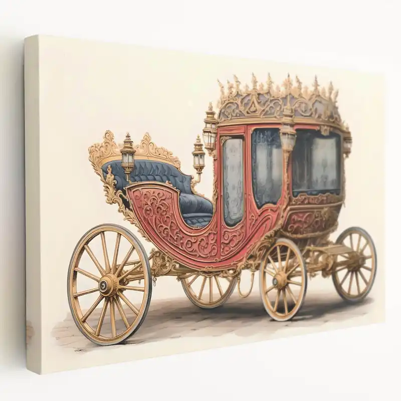 Holiday Sale Royal Carriage Wall Art - Ornate Vintage Service Vehicle Print