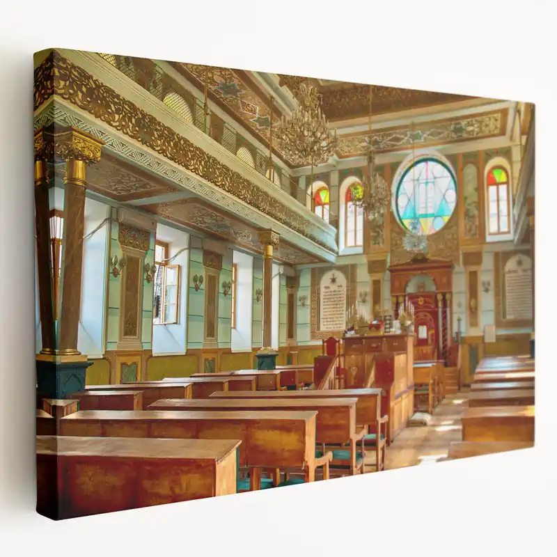 Sale Vibrant Synagogue Art - Jewish Architecture Wall Art for Home & Office