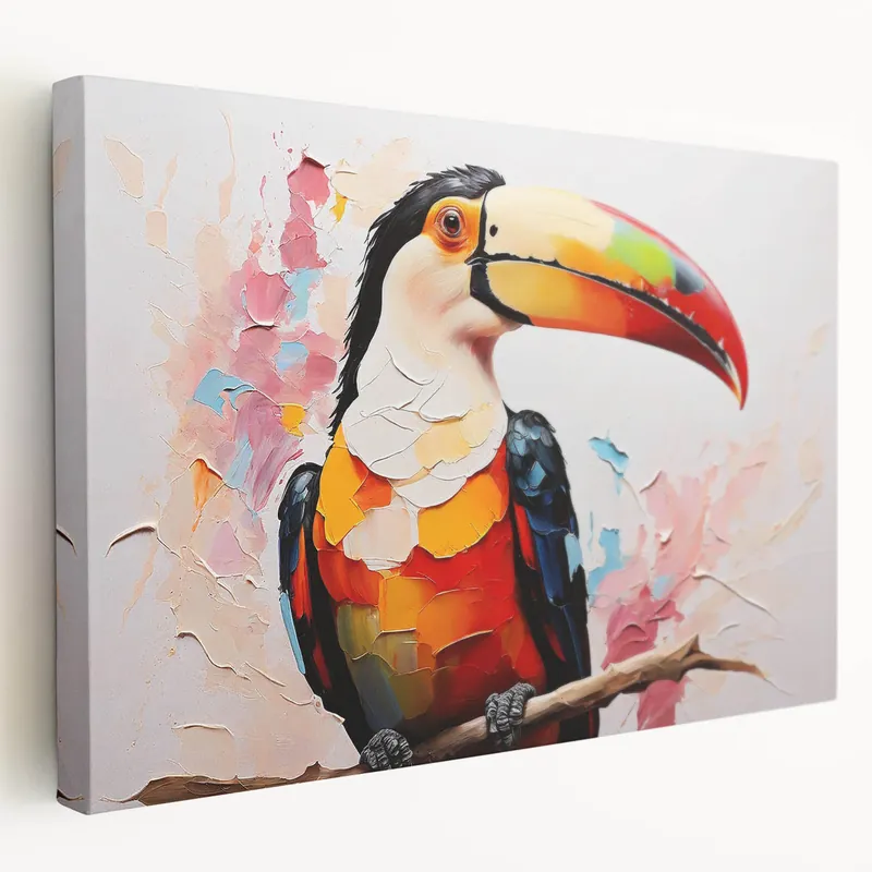 Colorful Toucan Wall Art - Vibrant Tropical Birds Canvas Print - Framed Art Get Yours