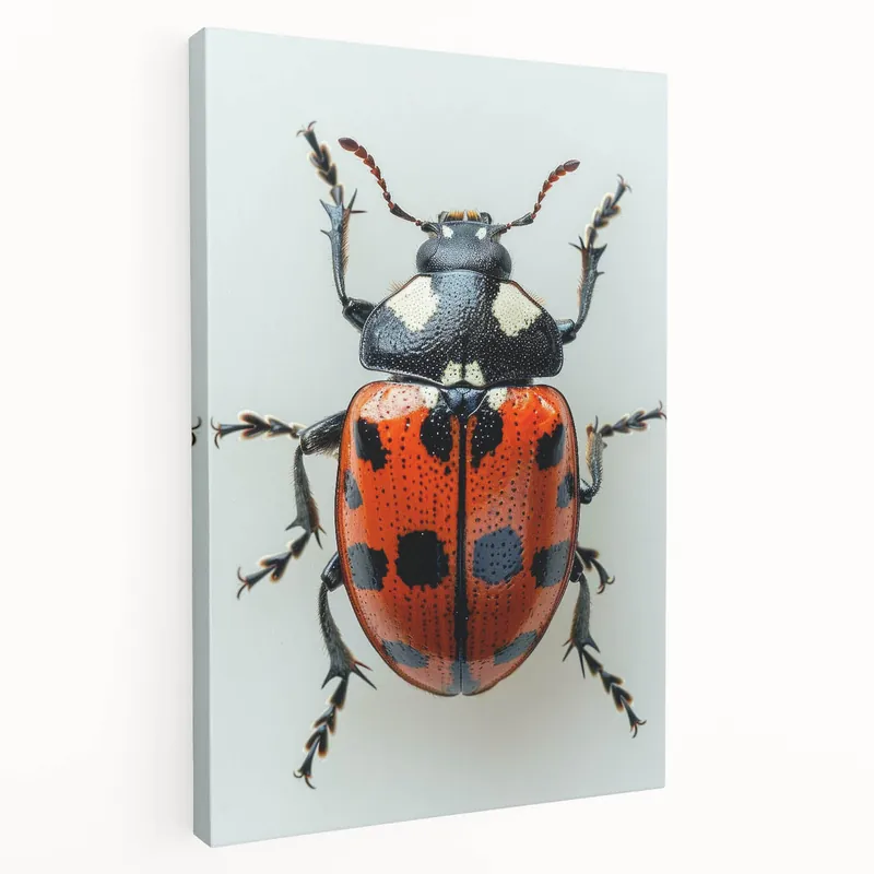 Viral Ladybug Wall Art - Realistic Ladybug Canvas Print for Nature Enthusiasts