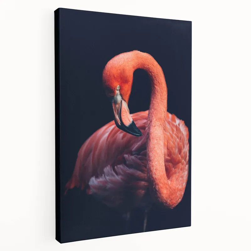 Warranty Included Graceful Flamingo Portrait - Vibrant Flamingo Wall Art