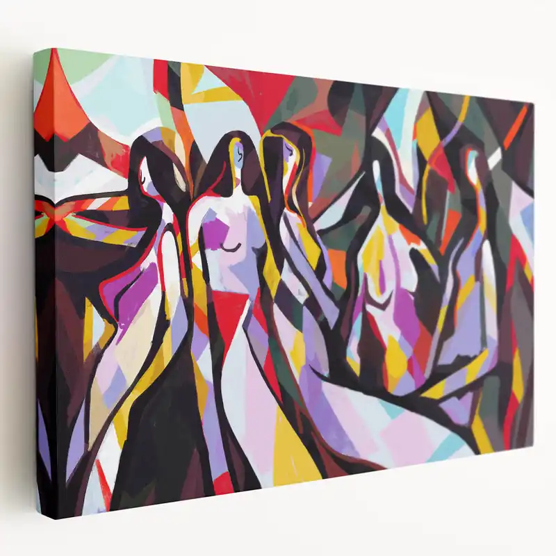 Express Delivery Colorful Abstract Expressionist Canvas Wall Art