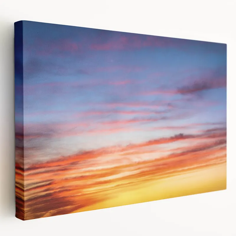 Sunset Sky Abstract Wall Art – Dynamic Colorful Cloud Photography Secure Checkout