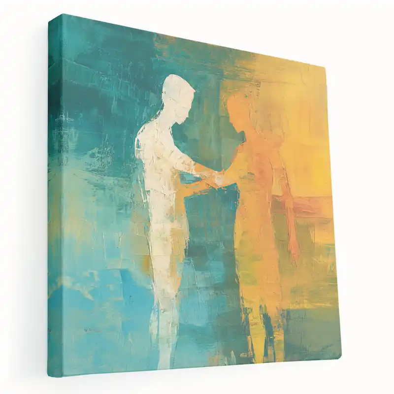 Abstract Figurative Wall Art – Harmonious Connection Trending