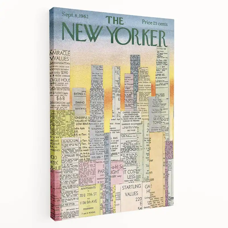 Vintage New Yorker Poster - Classic 1962 New York Adverts Wall Art While Supplies Last