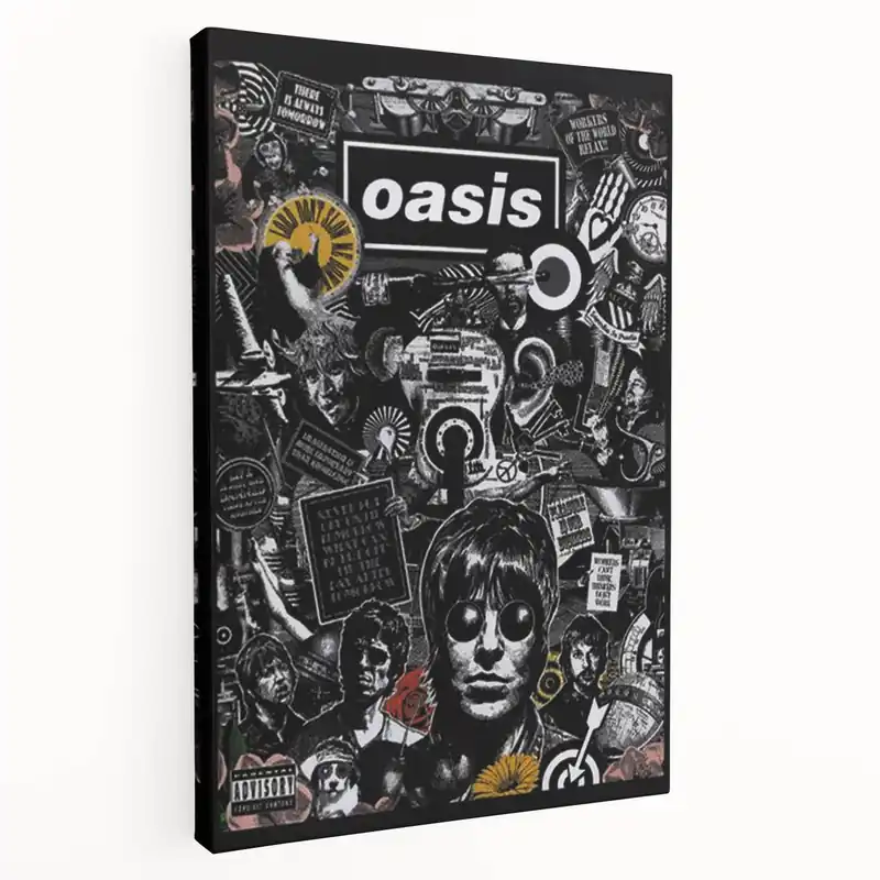Oasis Collage Poster - Retro Art for Music Fans Direct From Factory