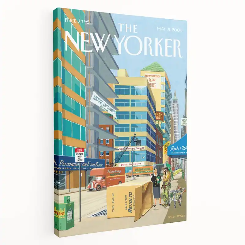 Best Choice New Yorker Magazine Cover Art - City Life Rental Scene Poster