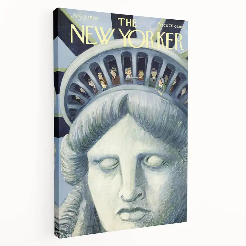 High Quality New Yorker Magazine Cover Art - Statue of Liberty Vintage Poster