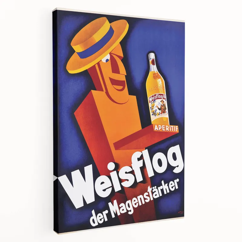 Vintage Advertising Poster - Weisflog Apéritif Retro Wall Art Fast Shipping