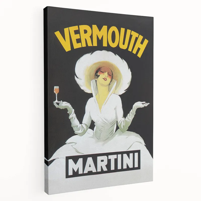 Vintage Advertising Poster - Martini Vermouth Retro Wall Art Secure Checkout