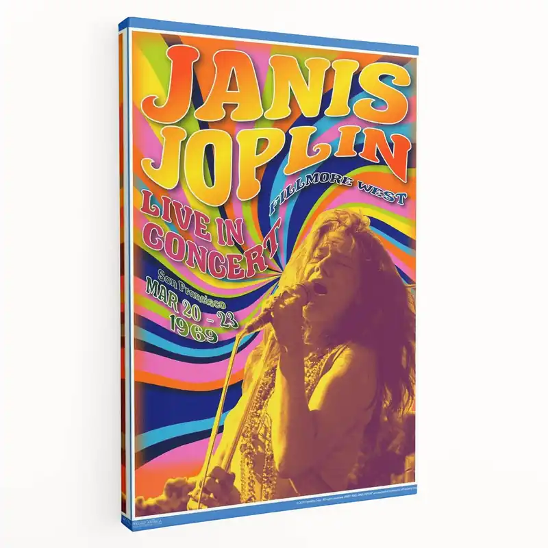 Seasonal Sale Janis Joplin Retro Wall Art – Vintage 1969 Fillmore West Print