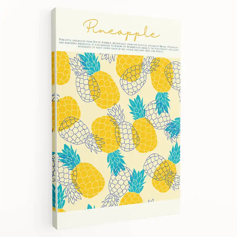Grab Now Tropical Pineapple Fruit Art Prints – Kitchen Fruit Decor