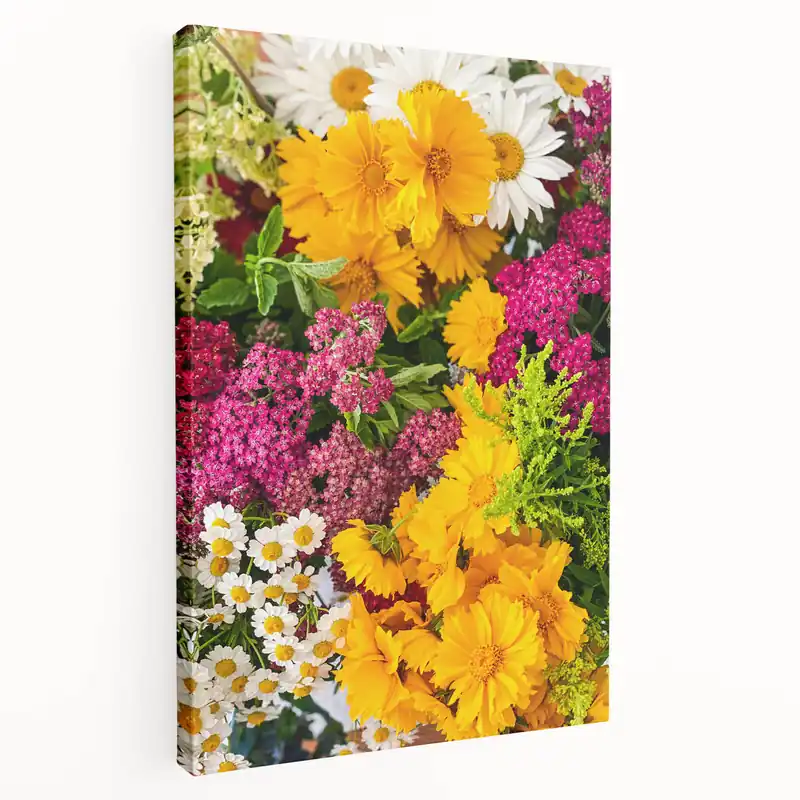 Vibrant Spring Wall Art - Colorful Floral Spring Canvas Print Direct From Factory