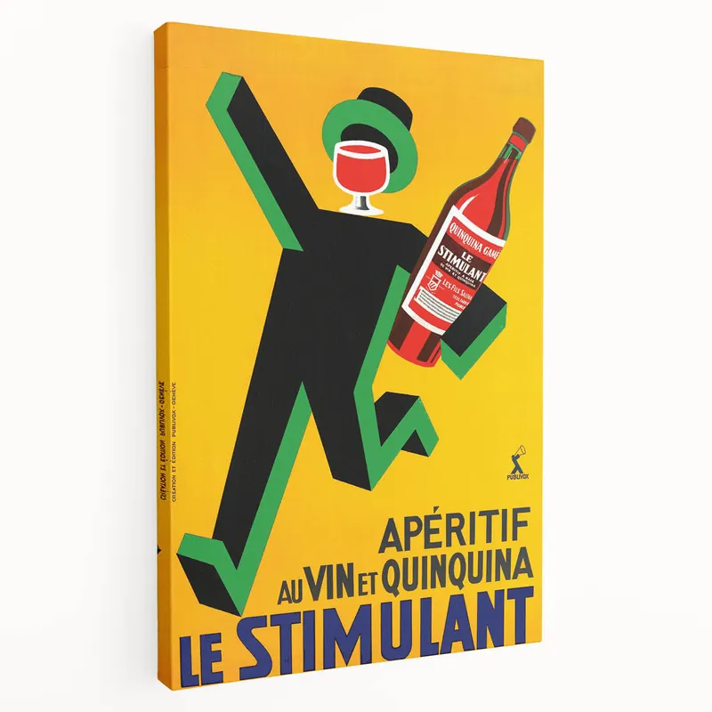 Best Seller Vintage Advertising Poster: Retro Stimulant Drink Wall Art for Home