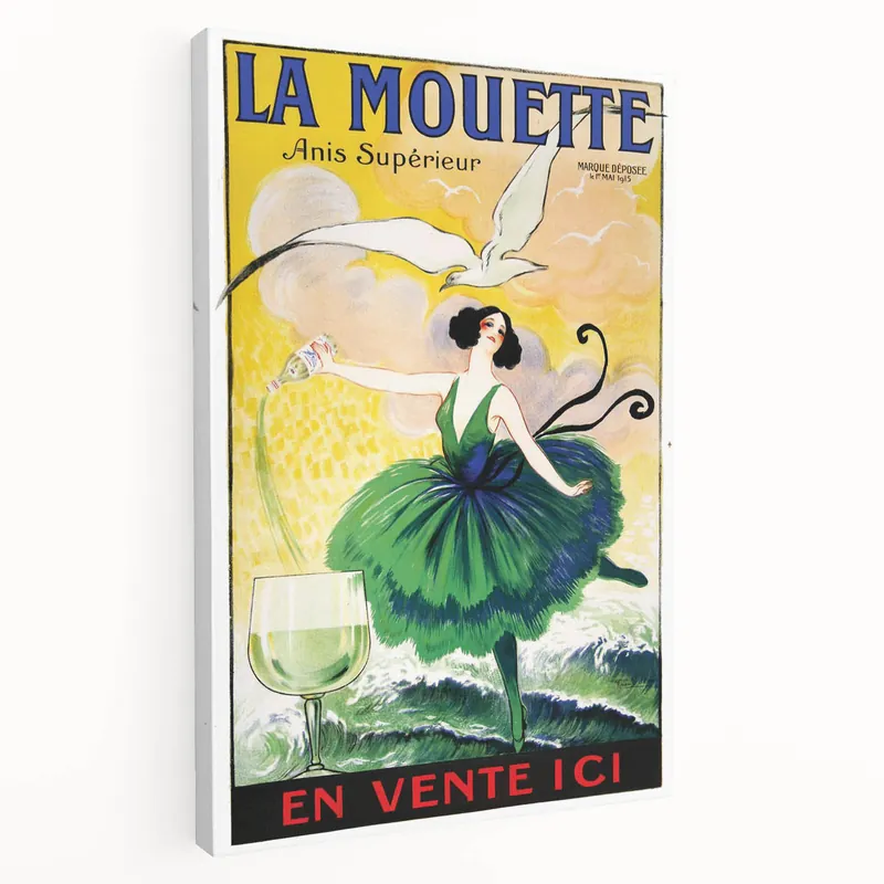 Vintage La Mouette Anis Advertising Poster - Retro French Wall Art Bulk Order