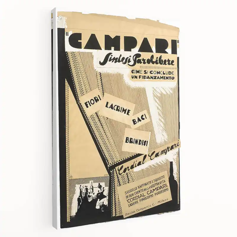 Vintage Campari Cordial Poster - Classic Italian Advertising Art Exclusive