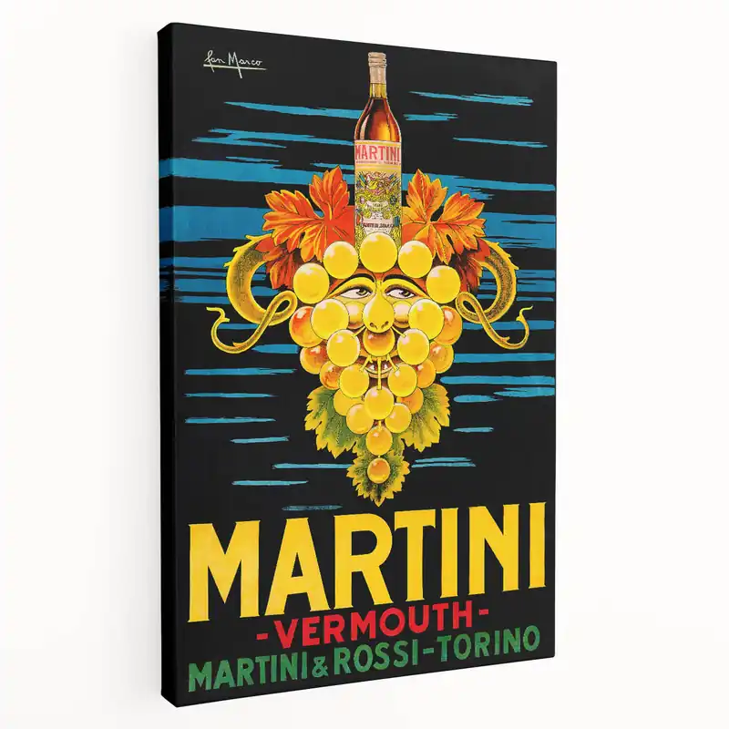 Martini & Rossi Vermouth Vintage Bar Wall Art – Classic Print Latest