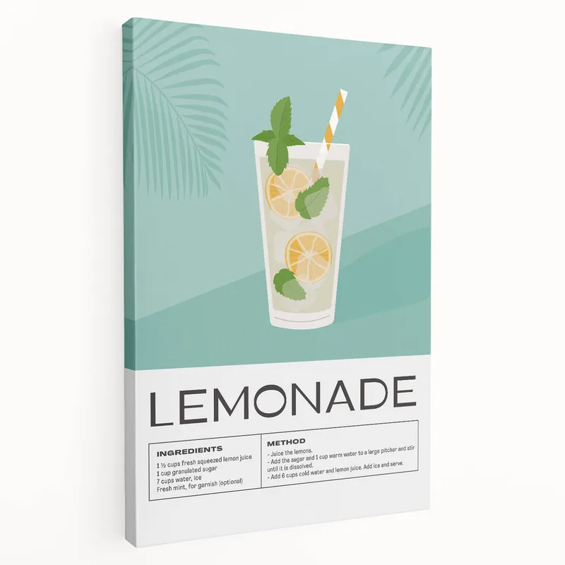 Final Sale Lemonade Recipe Wall Art – Refreshing Kitchen & Bar Decor