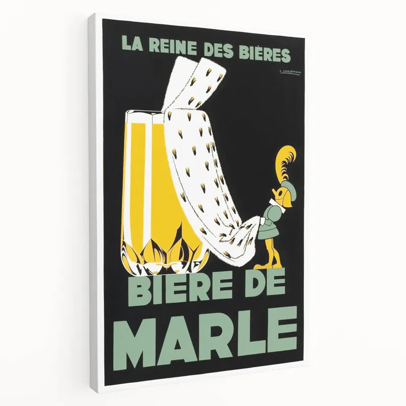 Vintage Advertising Poster: Bières de Marle Retro Wall Art Trusted Brand