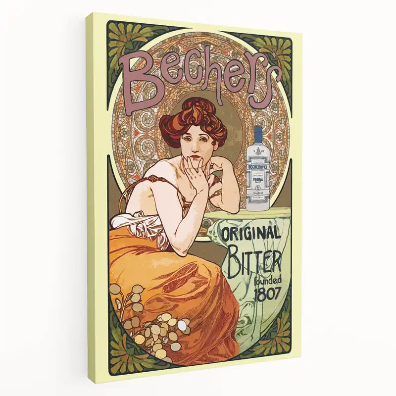 Editor’s Pick Vintage Becherovka Poster - Retro Czech Liquor Advertising Art