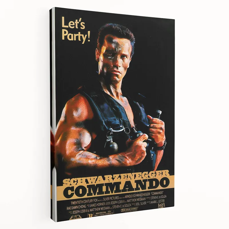 Buy Today Retro Wall Art - Commando Vintage Action Movie Poster