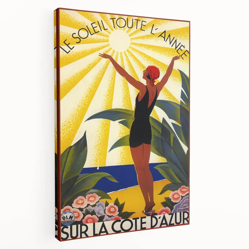 Retro Côte d'Azur Poster – Vintage French Riviera Art Best Price
