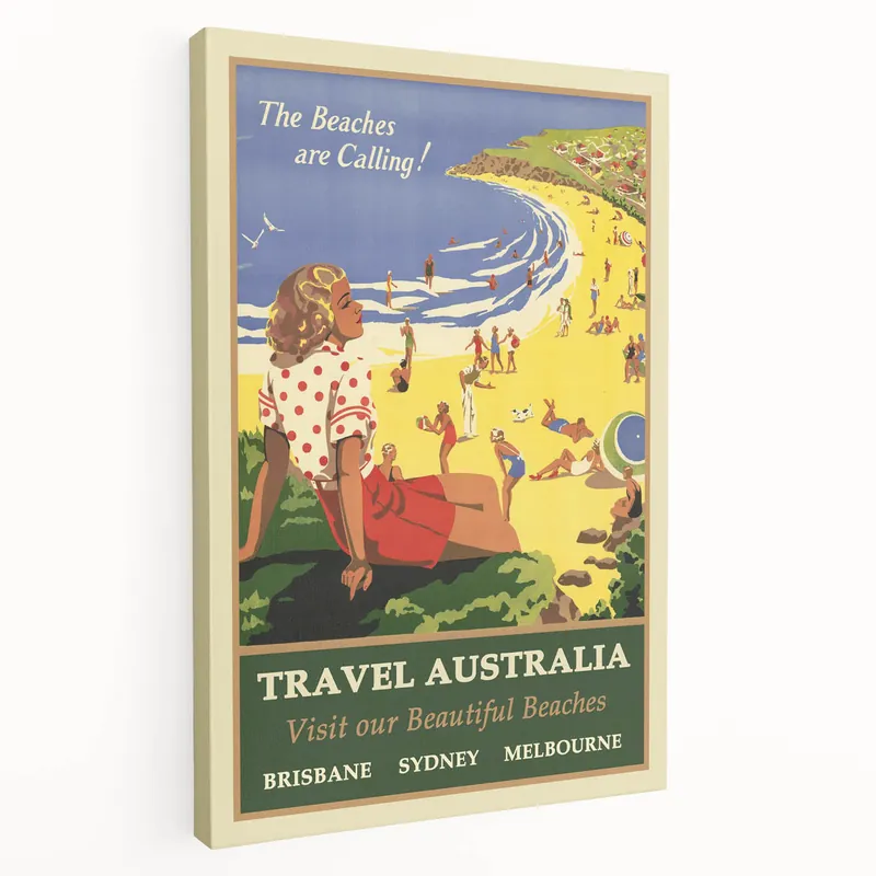Best Choice Australia Retro Beach Travel Poster | Vintage Coastal Escape Art