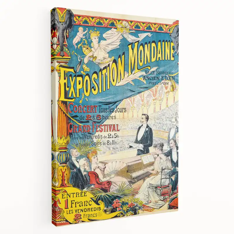 Low Price Vintage Exhibition Poster – Exposition Mondaine Retro Art Print
